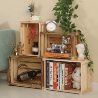 hot sale custom unfinished wood gift crates wholesale pine wood storage box cabinet